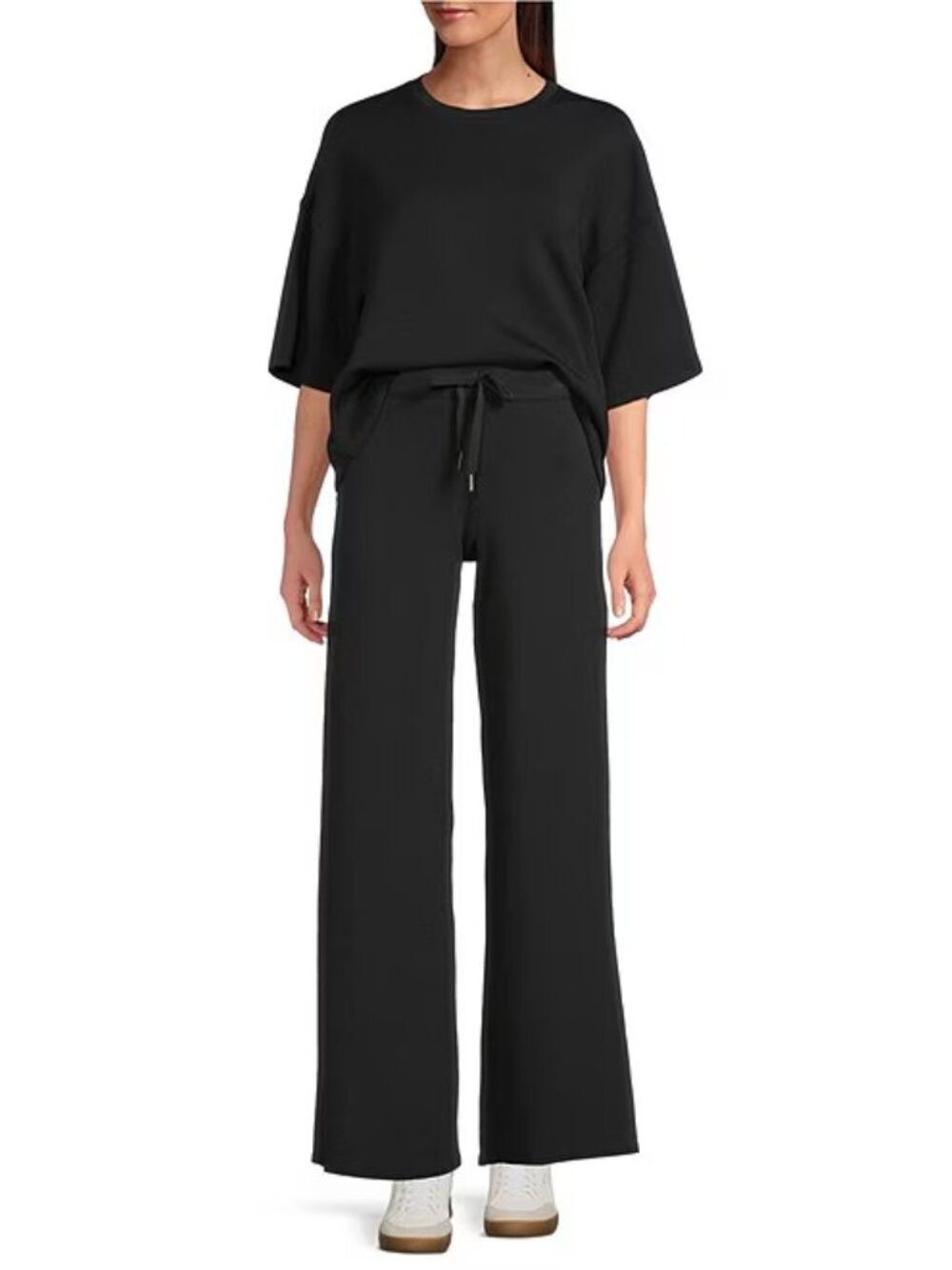NEW SPANX AirEssentials Wide Leg 50239Q Pants in Black Size PL #3063